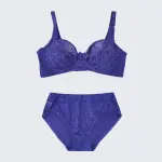 Plus Size Full Bust Lace Push Up Bra Panty Set