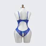 Floral Lace Embroidered Open Crotch Bodysuit
