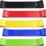 M D Stay Fit MD 100% Original Latex Resistance Band, Elastic Bands for Strength Training, Gym Loop Bands, Crossfit, Yoga Elastic Tension Rope, Hip Workout Equipment 5 Pack