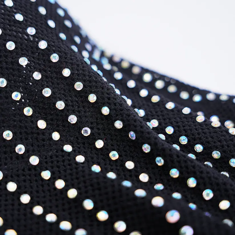Star Glitter See Through Strapless Crystal Mesh Lingerie