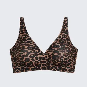 Seamless Wireless Full Coverage Comfort Bra Underwire Free Leopard