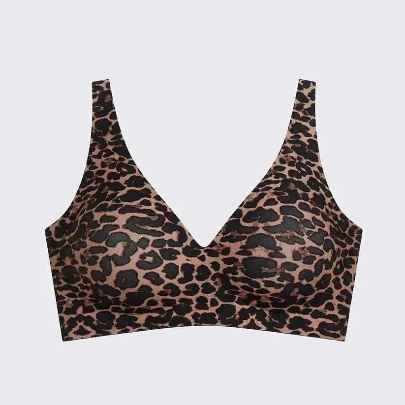 Seamless Wireless Full Coverage Comfort Bra Underwire Free Leopard