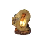 Artisan Wooden Log Lamp with Inner Glow – Unique Handmade Lighting Sculpture