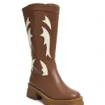 boot with a bold design mid heels B-42
