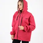 Unisex Essential Zip Magenta Hoodie
