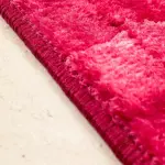 Square Velvet Rug - Maroon