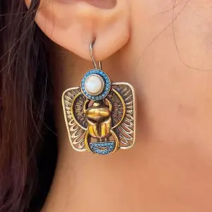 حلق فضه عربي شكل جعران