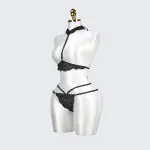 Plus Size Cupless Lingerie Bra Panty Set