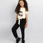 Girl's Basic Black Sweatpants