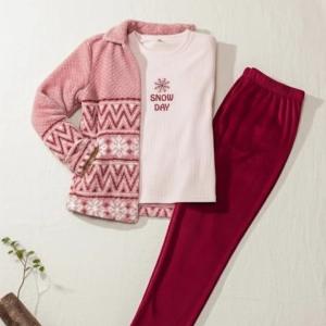 3pcs red pyjama set