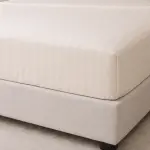 Agha Home Essential Comfort Microfiber Fitted Sheet Off‑White Stripe