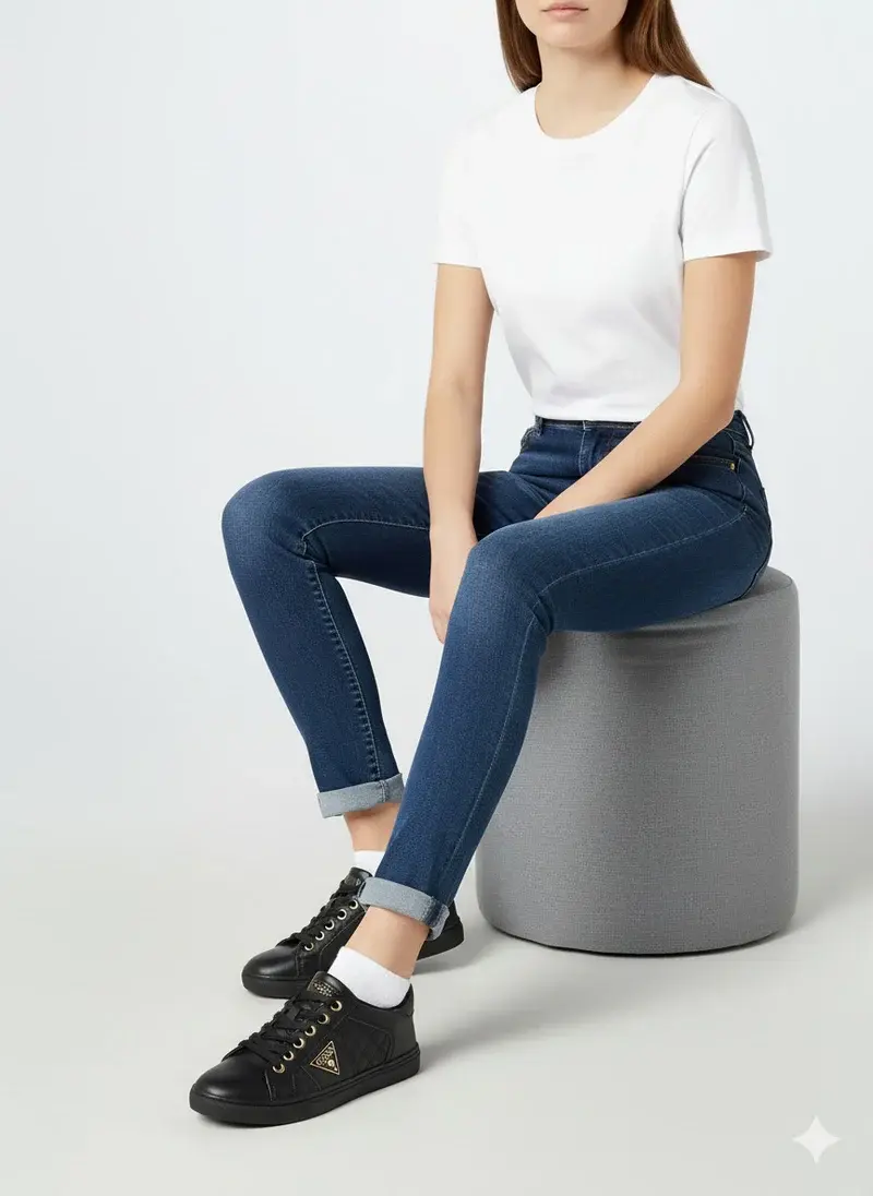 Flat sneakers from the distinctive designs of Guess GS-1