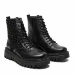 Boots leather with diamonds on the side – B-50