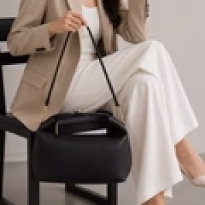 Diagonal Textured Satchel Bag