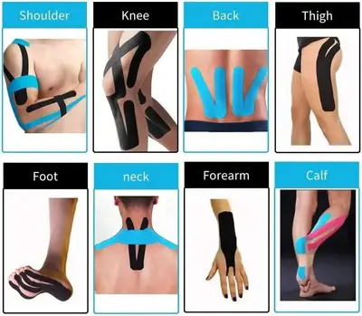 M D Stay Fit MD Cotton Elastic Muscle Tape 5M - Multi Color