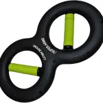 MD Stay Fit Double Rest 20kg Hand Grip Strengthener, Black and Green Foam Handles, Arouse Ability Super Arms Fitness Equipment