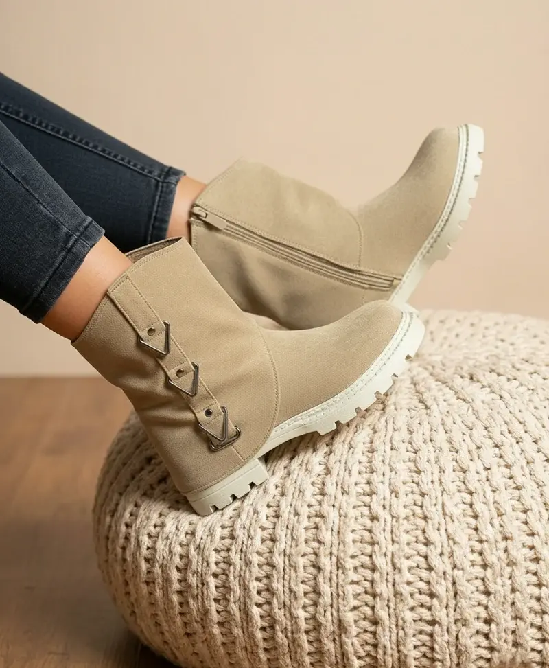 Boot designed with distinctive side buckle B-60