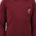 Vivid Long Sleeve Burgundy Hoodie