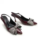 Sparkling Bow Evening Heels C-106
