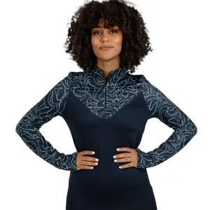 High-Neck Limitless Navy Top