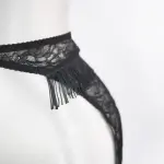 Fringe Sheer Halter Top Panty Set