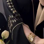 Norva Royal Double Abaya (Gold Embroidery)