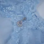 Vintage Polka Dot Light Blue Lace Bra & Panty Sets