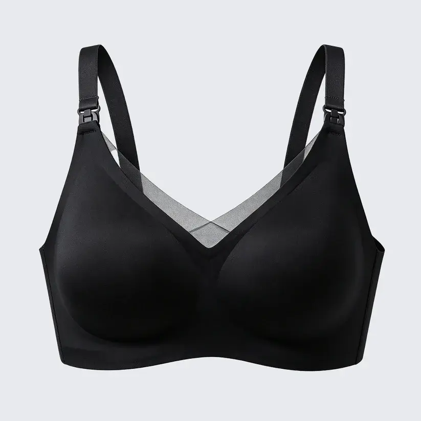 Seamless Front Clip Nursing Bra Wirefree Anti-Sagging Maternity Bralette