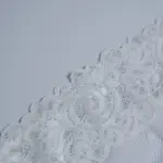 Deep V-neck White Lace Embroidery Bodysuit