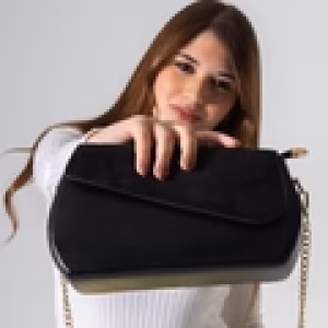 Asymmetric Flap Crossbody-black