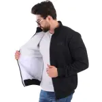 Black Biscuit Jacket with Fur Lining