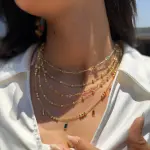 Kaleidoscope Charm Layered Necklace