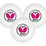 MD STAY FIT Butterfly Table Tennis Balls Set (3 Stars) - 3 Pieces - High Professional Quality - Durable Ping Pong Balls for Super Speed and Spin - White Color