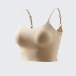 Seamless Cooling Crop Camisole Built-in Bra Padded Top
