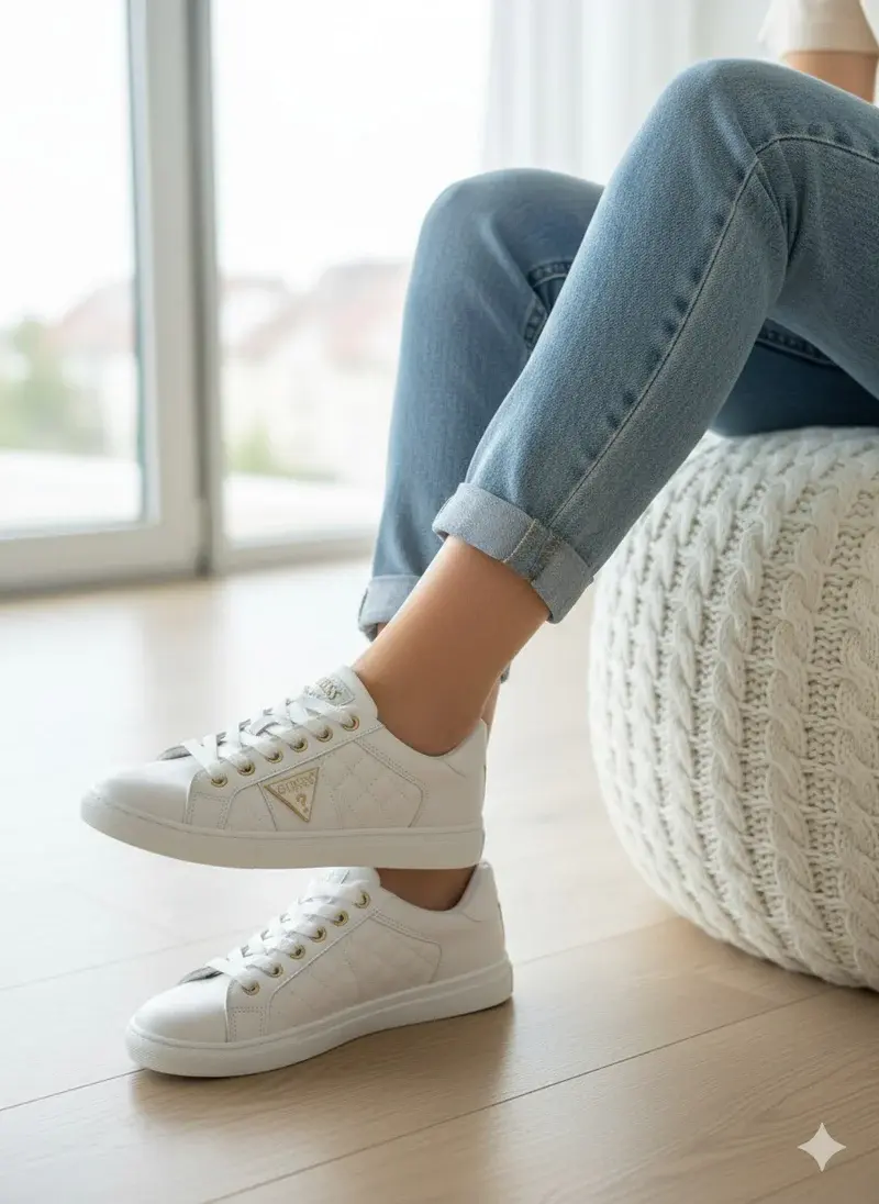 Flat sneakers from the distinctive designs of Guess GS-1