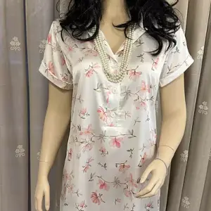 Blossom Whisper Pure Silk Nightshirt