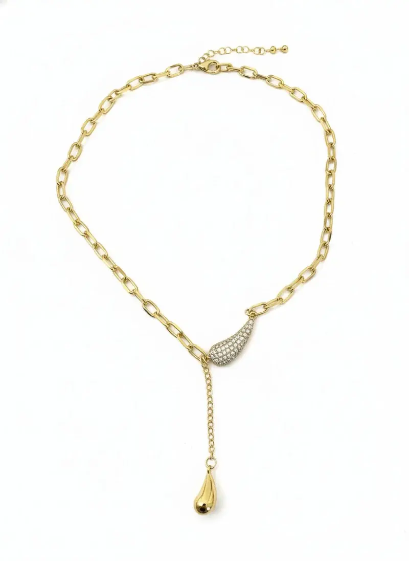 Elegant Drop Pendant Necklace N-75
