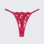 Sexy Mesh Embroidered See-Through Bra Thong Lingerie Set