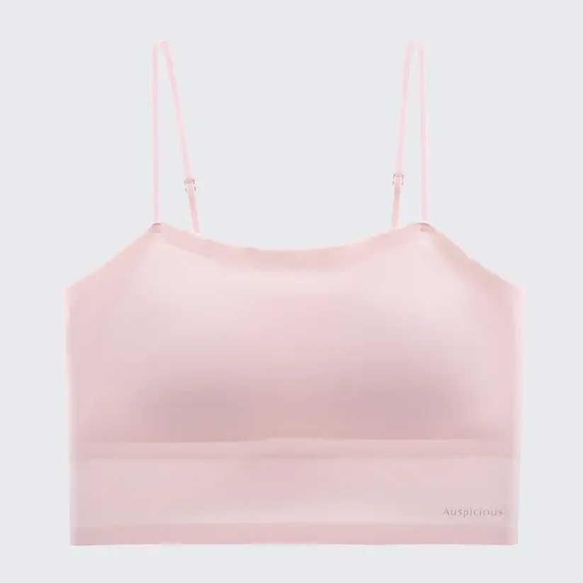 Seamless Camisole Built-in Bra Plus Size Padded Base Layer Top