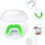 MD STAY FIT Youth Clear Silicone Sports Mouthguard, Kids Mouth Guard Double Color for Football, Basketball, Boxing, MMA, Hockey with Free Case