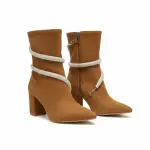 Boots with white belts wrap around it B-43