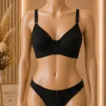 Ribbed Bra Set - غير مبطن