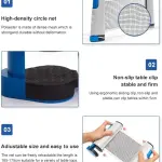 MD Stay Fit Retractable Table Tennis Net Ping Pong Holder Replacement Adjustable Retractable for Any Travel Portable Multi Color