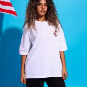 White No Stress Oversized T-Shirtb