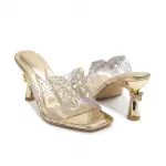 Elegant Clear Heels with Sparkling Butterfly Detail S-8