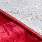 Square Velvet Rug - Maroon