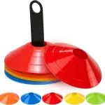MD STAY FIT Round Mouth Straw Hat for Football Training 1 x 50 Pieces, Assorted Colors, Plastic