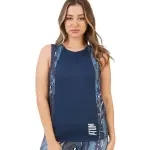 Marble Printed Navy Tank Top