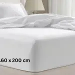 Luxury Satin Fitted Sheet – 400 TC Egyptian Cotton – White