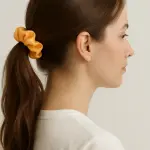 SilkGlow Satin Scrunchie – Orange